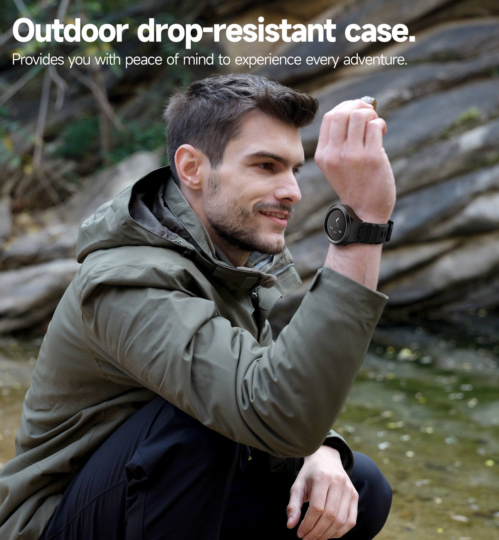 Outdoor drop-resistant case.  
Provides you with peace of mind to experience every adventure.
