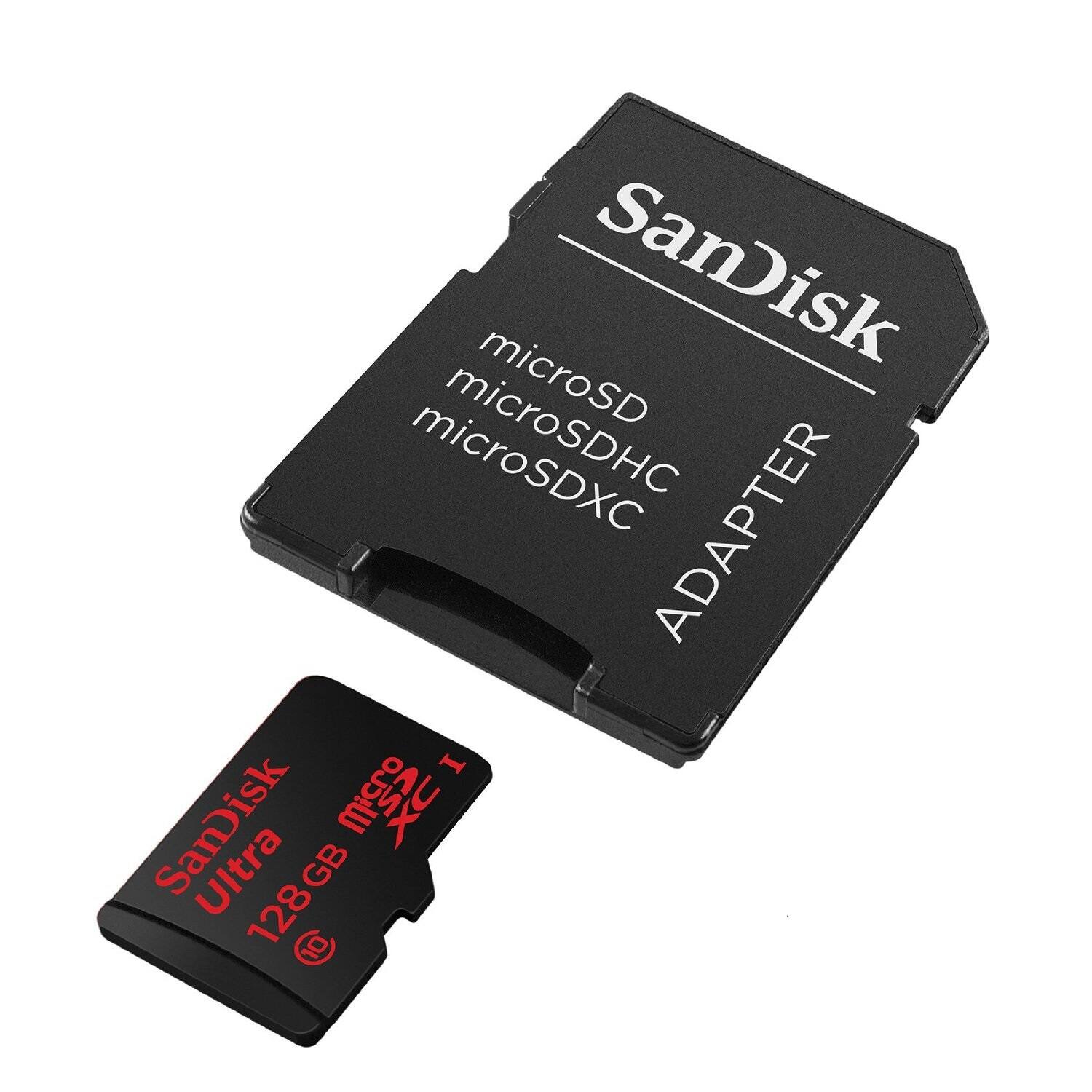 SanDisk microSDHC microSD ADAPTER  
SanDisk Ultra 128GB microSDXC