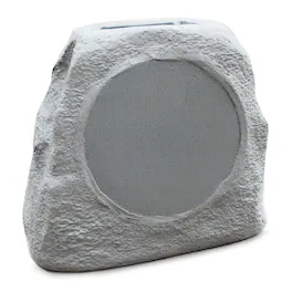ION Audio - Glow Stone Link Solar Bluetooth Multi-Sync 10W Outdoor Rock Speaker with LED Lights - Gray