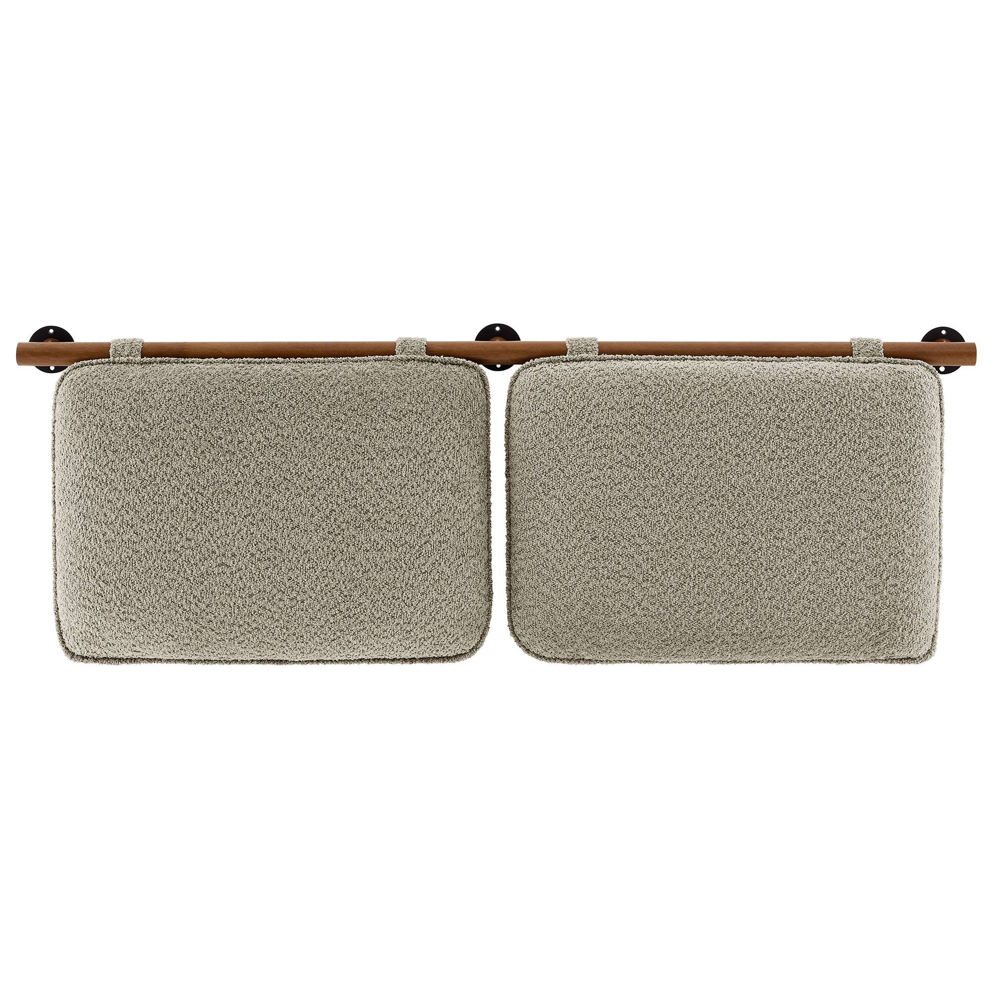 Back. Modway - Anela Wall-Mounted Chenille Upholstered King Size Headboard by Modway - Brown.