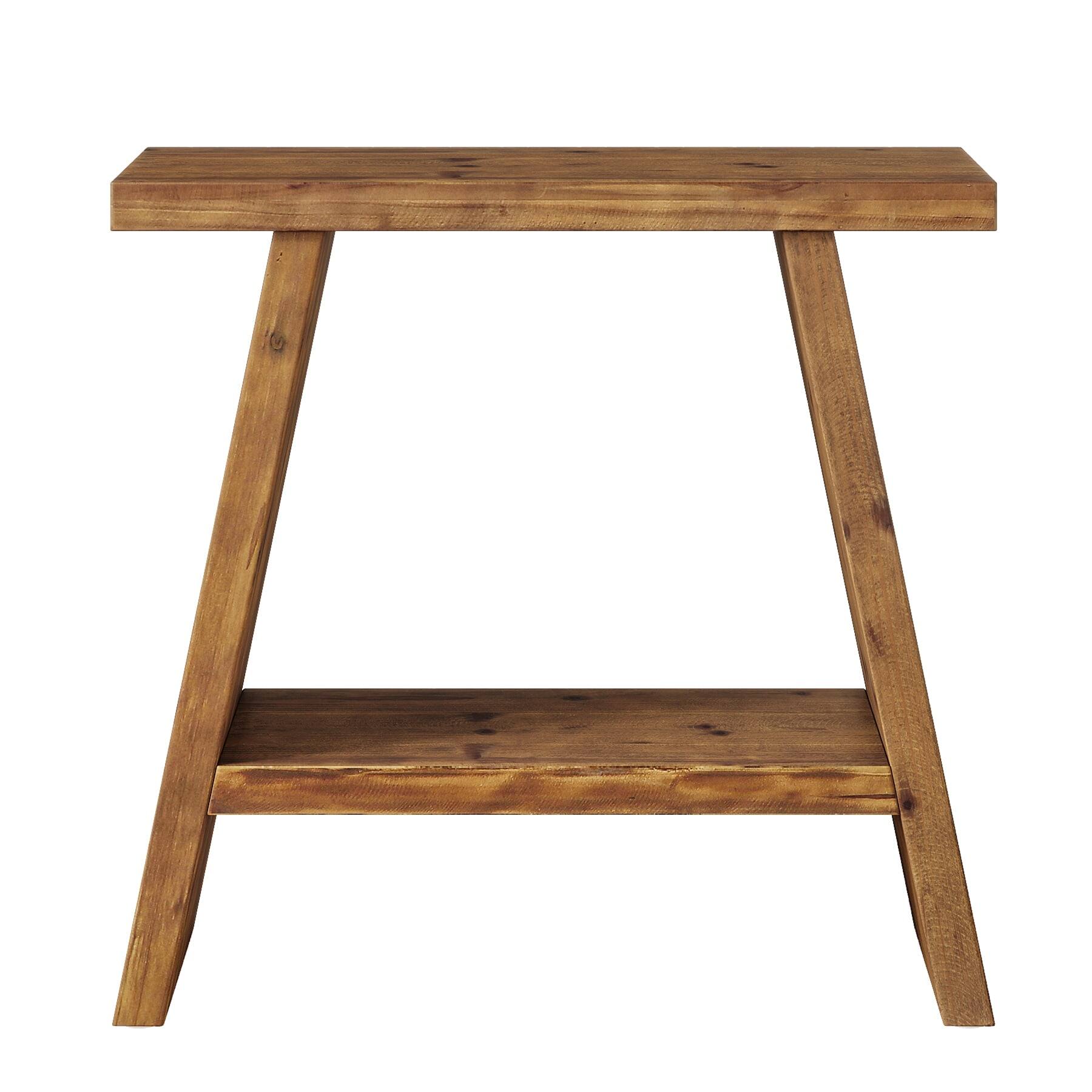 Angle. Kadyn - Kadyn Wood End Table, Sturdy Sofa Side Table, Shelf End Table, Living Room Accessory, Home Decor, Brown - Brown.