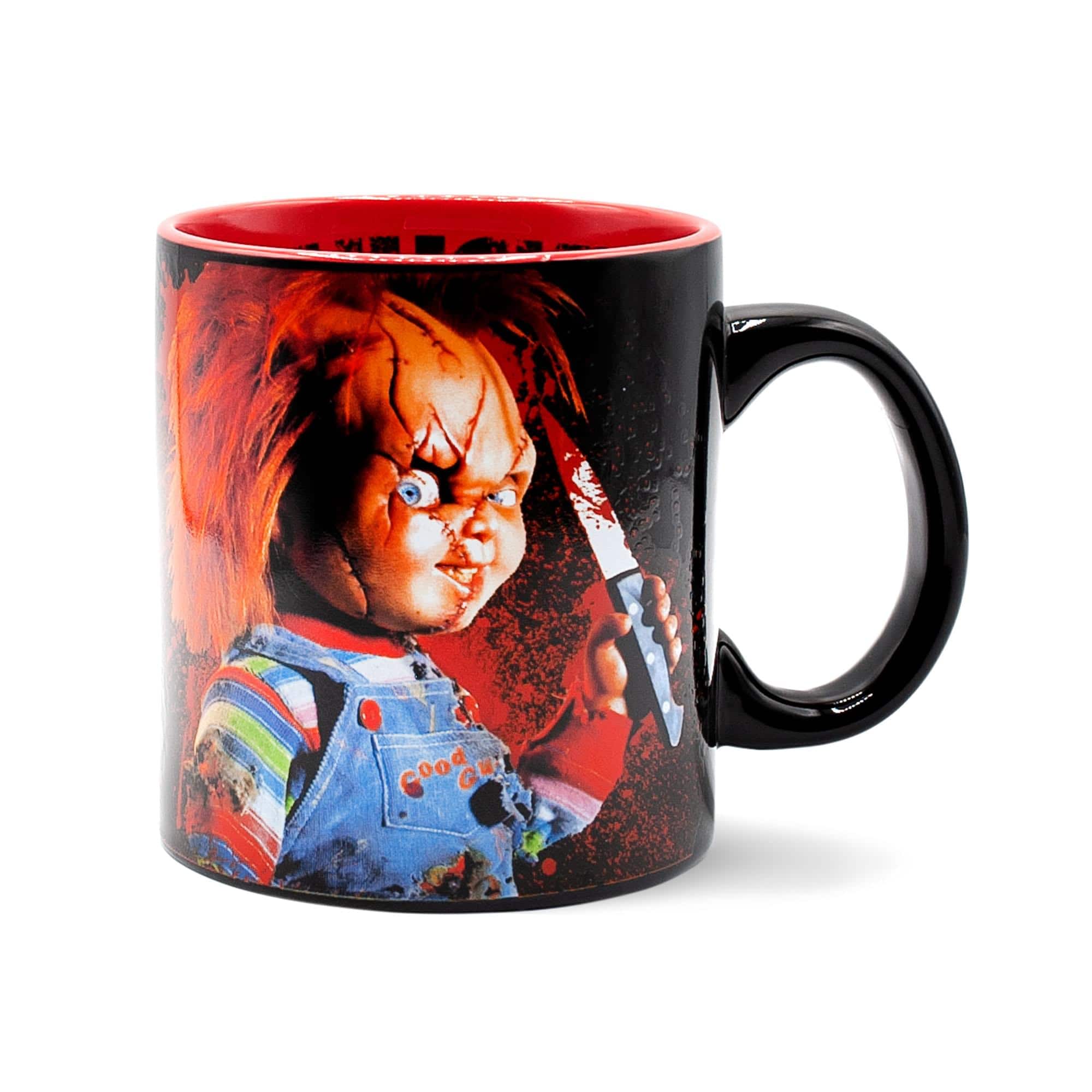 Silver Buffalo - Child's Play Chucky "Friends Til The End" Ceramic Mug | Holds 20 Ounces - Black