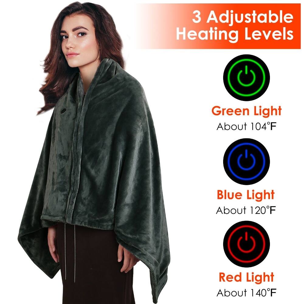 3 Adjustable Heating Levels

- Green Light: About 104°F
- Blue Light: About 120°F
- Red Light: About 140°F