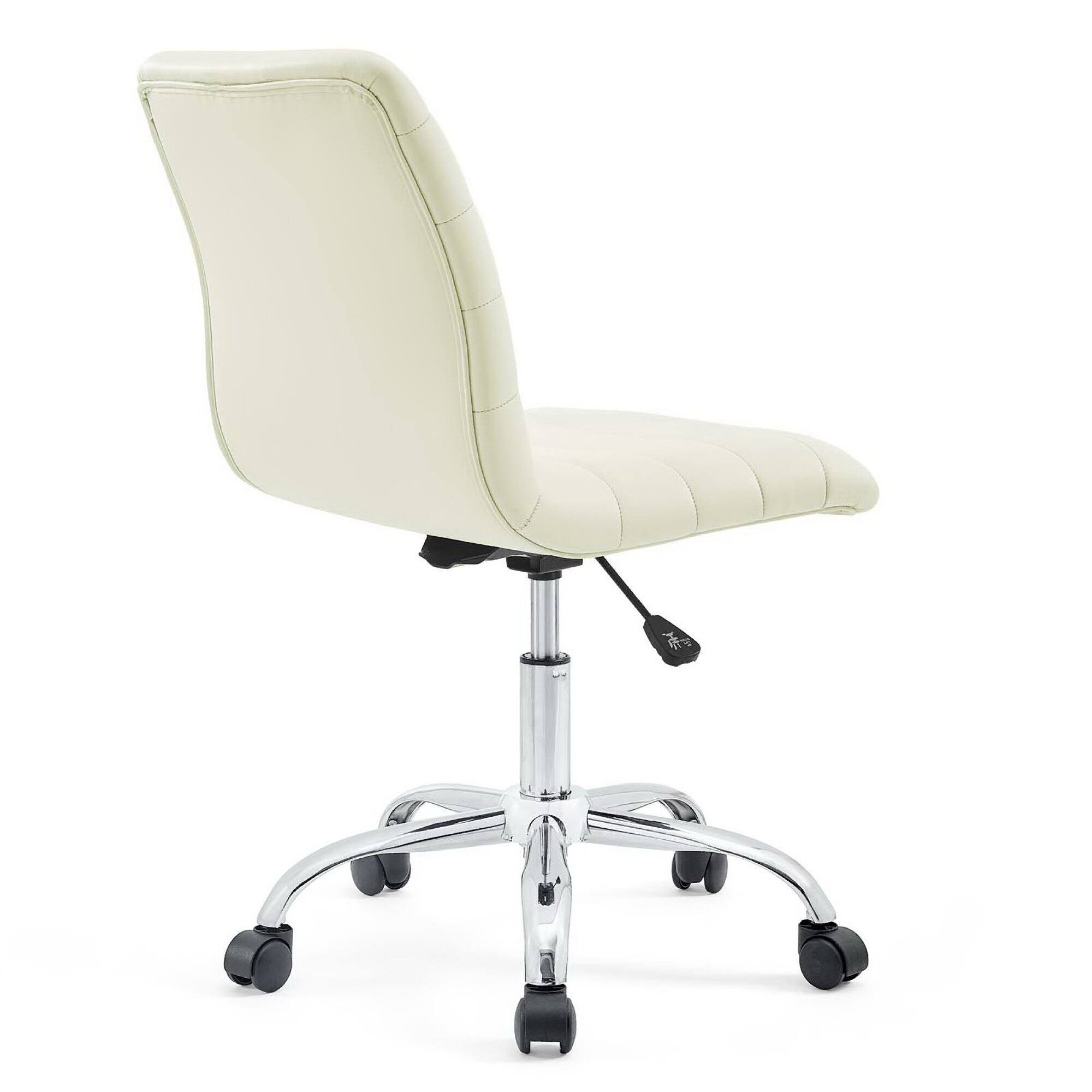 Left. Modway - Ripple Armless Mid Back Vinyl Office Chair by Modway - White.