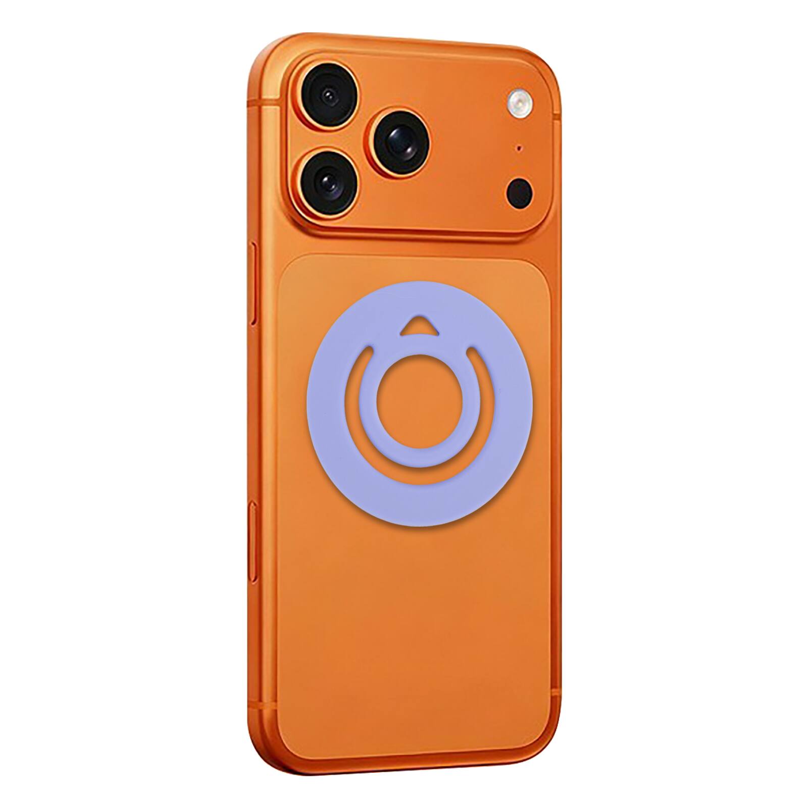 Angle. Topteng - Liquid Silicone Double-Sided Magnetic Phone Ring Holder–N52 Magnet,1400g Suction,MagSafe Compatible,Fit for iPhone 12-17 - Purple.