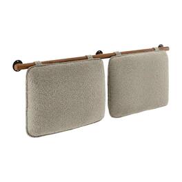 FurniFact - Chenille Upholstered King Size Headboard Wall-Mounted with Soft Padding - Brown