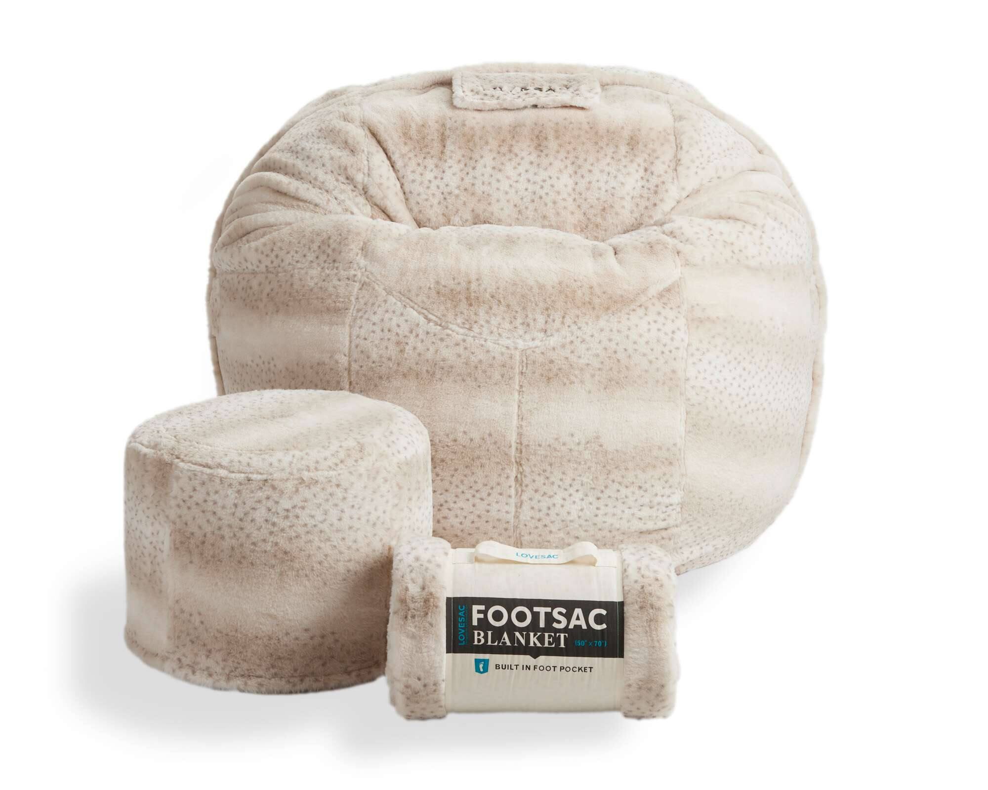 Lovesac - Citysac Bundle - Snow Leopard Phur - Front_Zoom