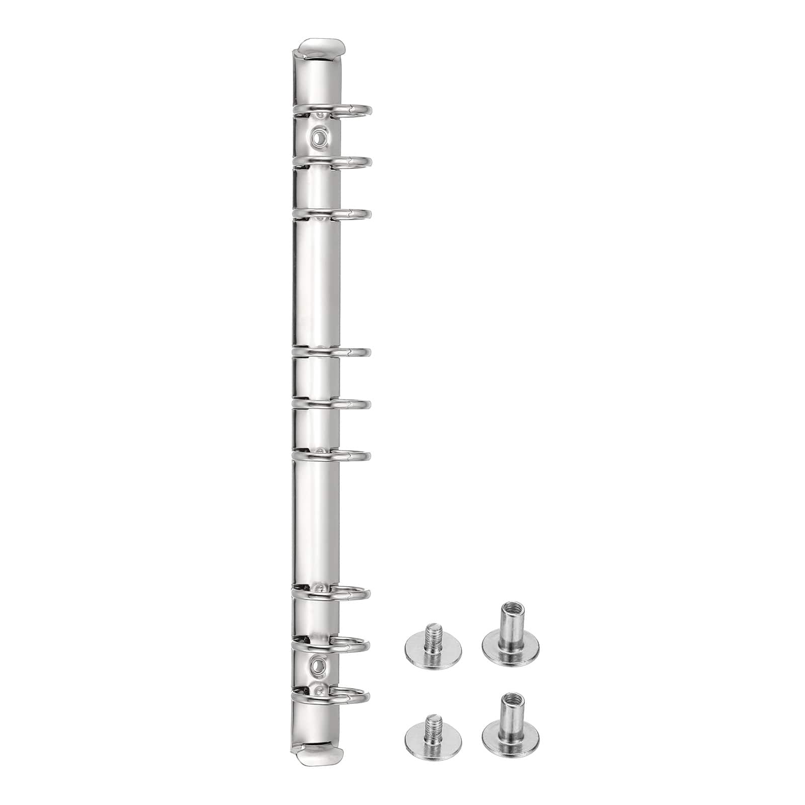 Unique Bargains - 9 Holes Ring Binder, B5 Notebook 25mm Book Binding Kits Planner Maker Binder Ring Clip Mechanisms with Screw - Silver