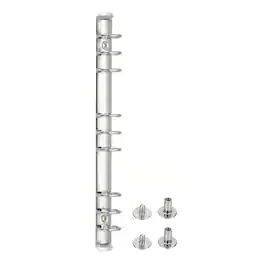 Unique Bargains - 9 Holes Ring Binder, B5 Notebook 25mm Book Binding Kits Planner Maker Binder Ring Clip Mechanisms with Screw - Silver