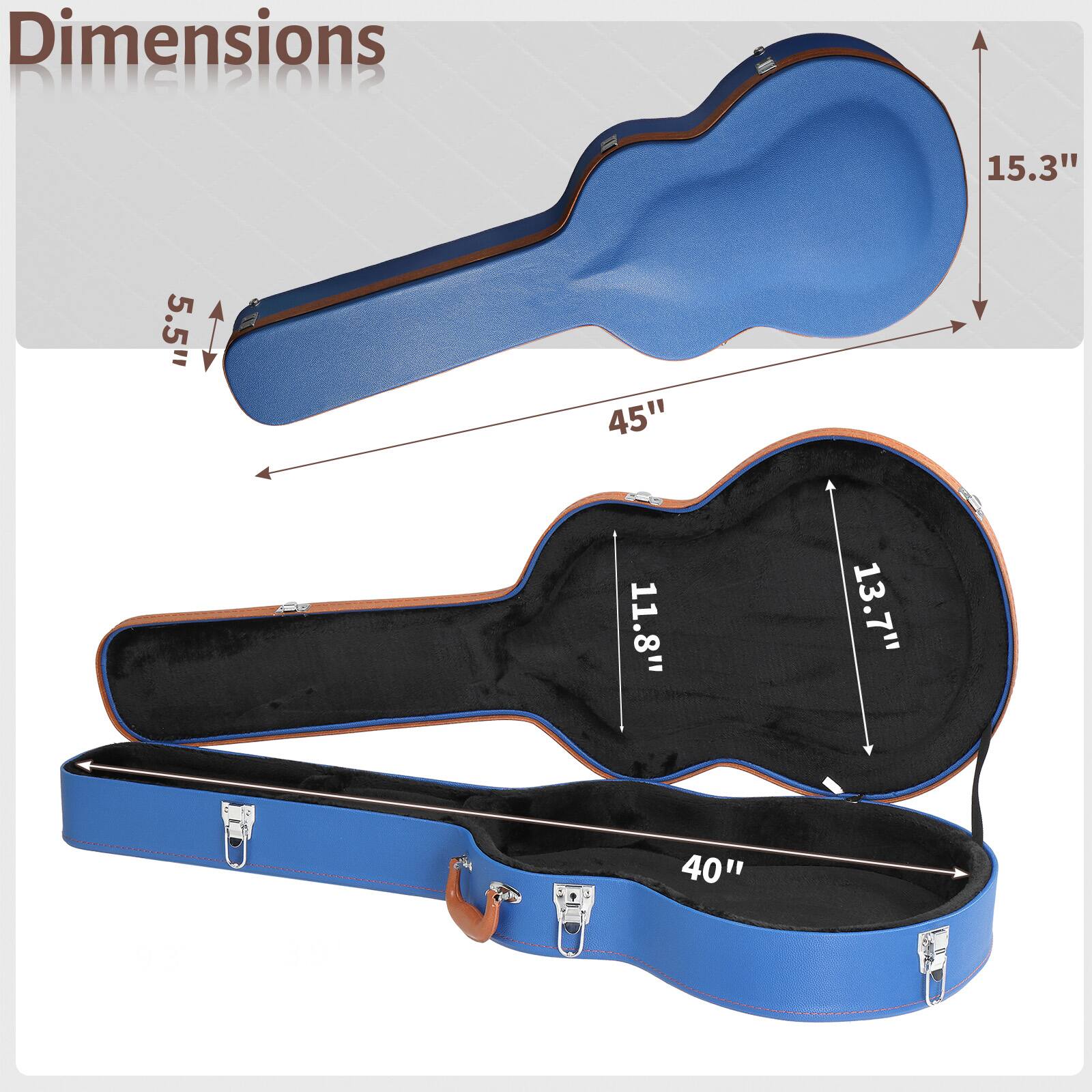 Dimensions  
15.3"  
5.5"  
45"  
11.8"  
13.7"  
40"