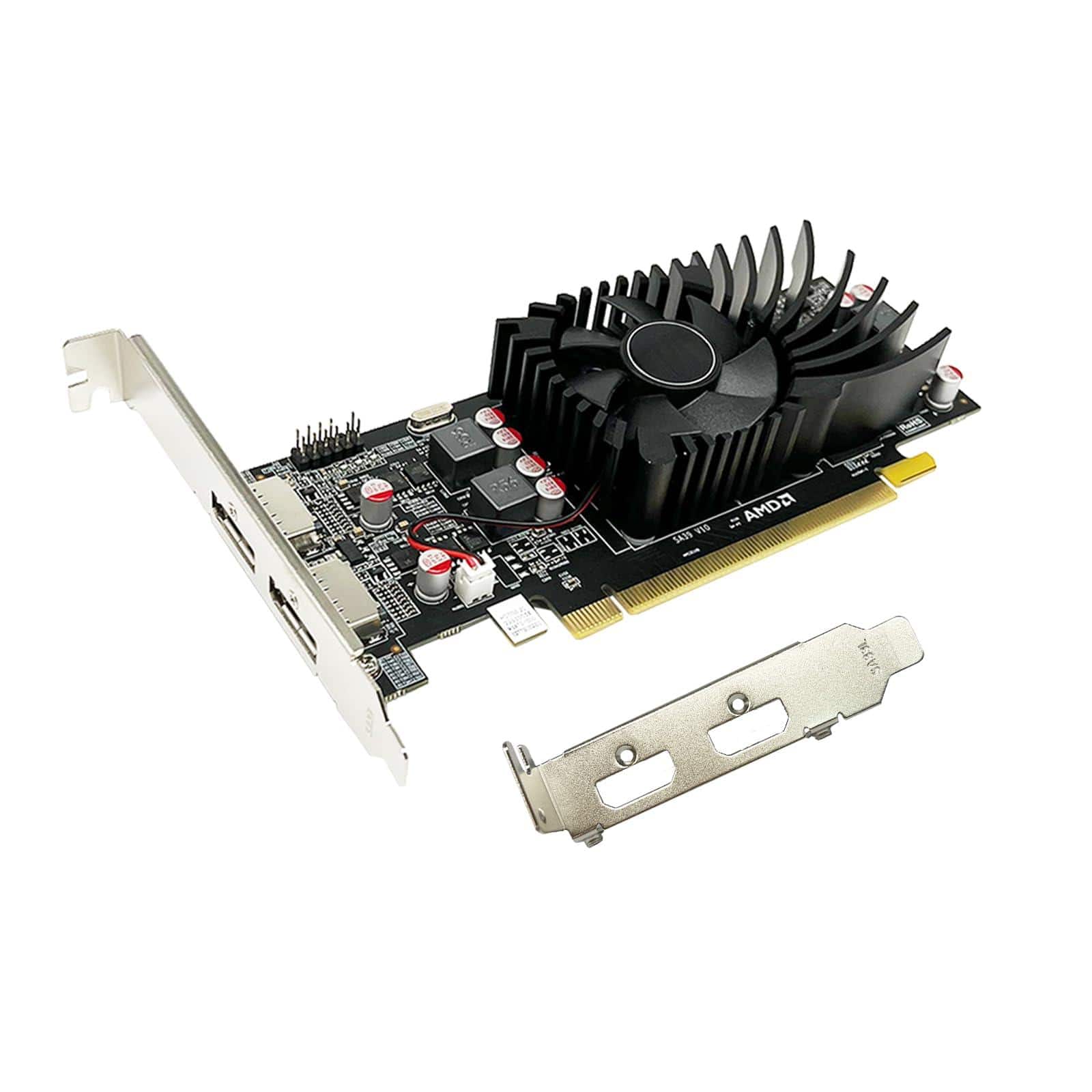 Dazzling Pops - QTHREE Radeon HD 6570 Low Profile Graphics Card Dual HDMI GDDR3 64 Bits Desktop Video Card for PC Gaming