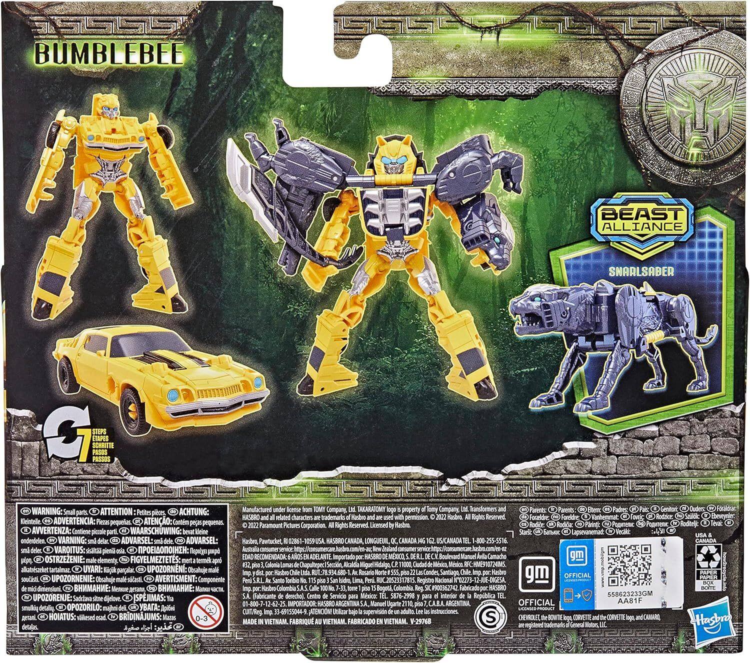 BUMBLEBEE BEAST ALLIANCE SNARLSABER STEPS ETAPES 7 PASES PASSOS WARNING: Small ATTENTION Petites pièces ACHTUNG: Kleine Teile ADVERTENCIA: piezas pequeñas. ATENÇÃO: Contém pequenas. AVVERTENZA: Contiene piccoli elementi WAARSCHUWING: kleine delen VARNING: SMALL ADVARSEL ADVARSEL: VÄRNOITUS: små elementer EIANI: papad pipn OSTRZEŻENIE: elementy FIGYELMEZTETÉS: kis tárgyak tartalma UYARI: küçük parçalar. UPOZORNIENIE: Obsahuje małe UPOZORNIENIE: Obsahuje nie AVERTISMENT: Componente dimensione: Meme: UPOZORENJE: Sadaeva dijdlova SPEJMAS: smalkig detalý OPOZORILO: majhni: Apit prtani HOIATUS: Killesed BRIDINAJUMS: Mazas detalas. 

Manufactured by Takara Tomy property Company Transformers Generation Oudert: Facildre NASIRO elated character trademarks Mashe permission Masbra Rights Reserved Socalidre Farelder Vanhemmat Roddice: Sauok Ebeveyminc Paramount Picture Corporation Rights Reserved Licensed Kandro Rodide Rodidar Parint Rodtelk St Lapsevanemad Vecale Maribro Paw.