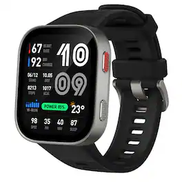 Amazfit - Bip Max 50mm Smart Watch, Large 2.07" AMOLED Display, 20 Days of Battery, GPS - Silver/Black - (2026)