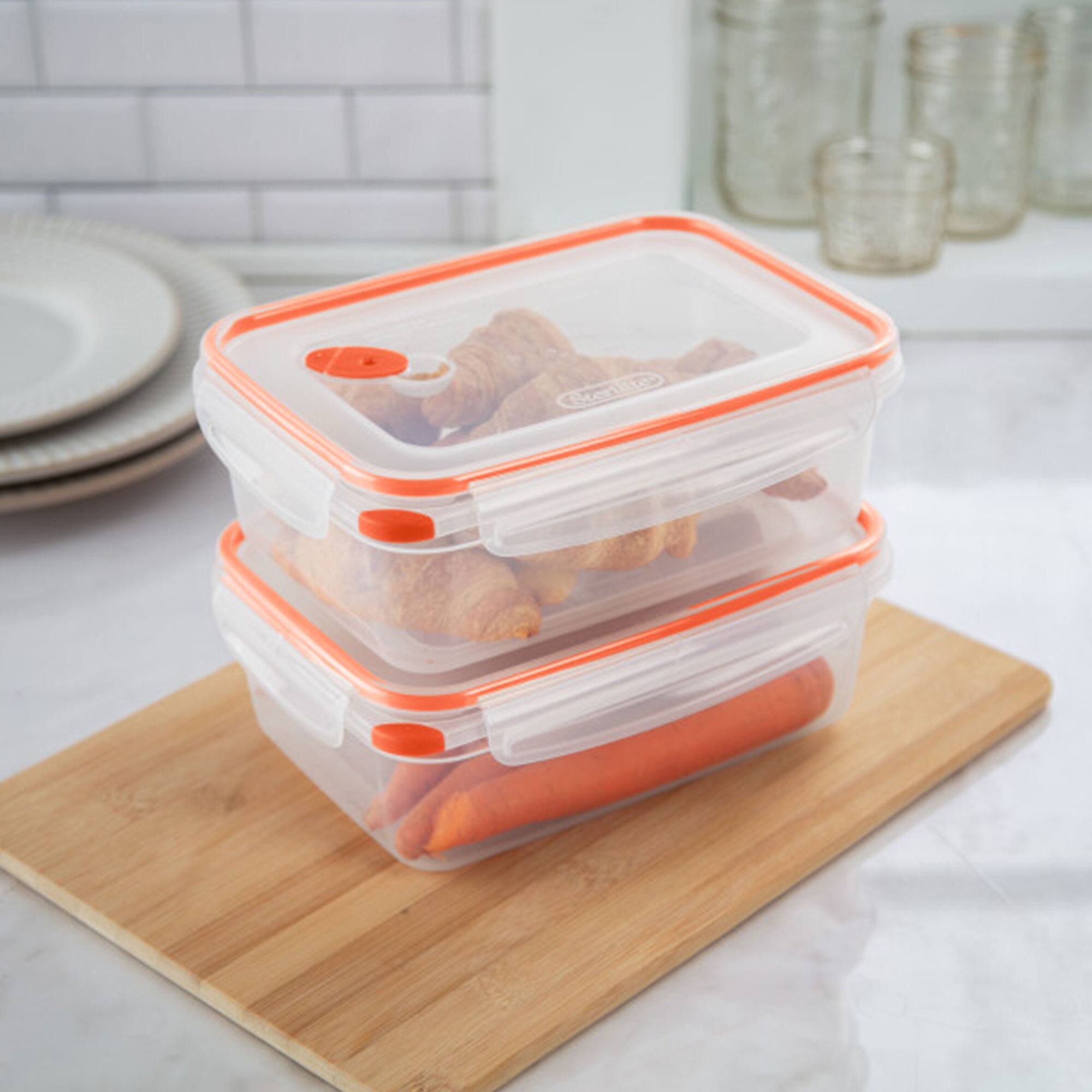 Alt View 3. Sterilite - Sterilite 03221106 8.3 Cup Rectangle Ultra-Seal Food Container, Orange (6 Pack).
