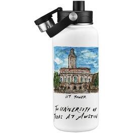 Indigo Falls - Texas Longhorns Laura Wilcox Watercolors 34oz. Water Bottle - Multicolor