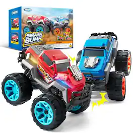 Joyfy - 2 Pack Smash & Bump Monster Truck Toys with Crash Sounds & Lights, Birthday Gifts for Toddlers Ages 3-7 Boys Toys
