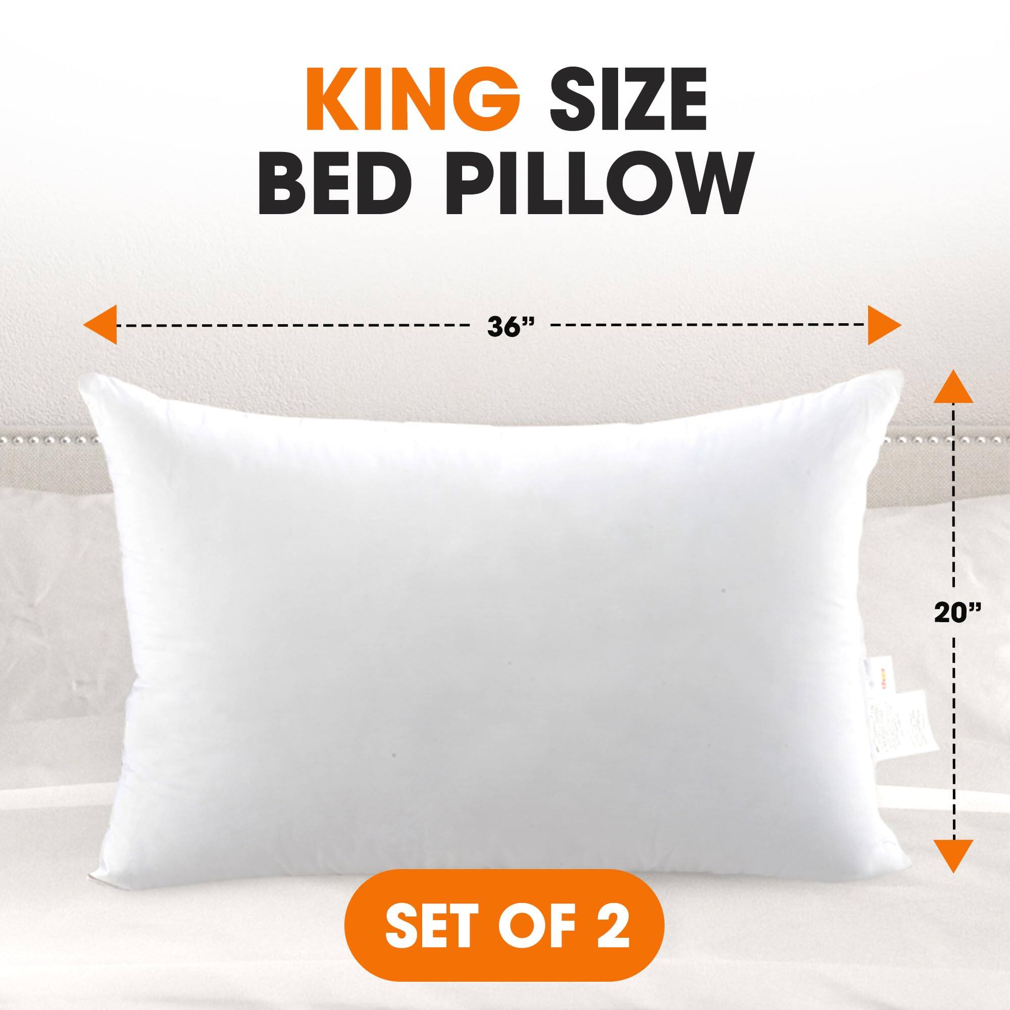 KING SIZE BED PILLOW  
36"  
20"  
SET OF 2