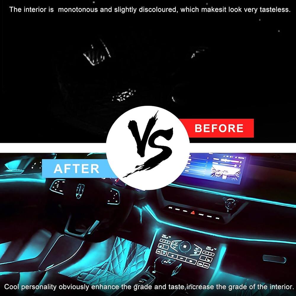 The interior is monotonous and slightly discoloured, which makes it look very tasteless.

BEFORE

AFTER

Cool personality obviously enhance the grade and taste, increase the grade of the interior.