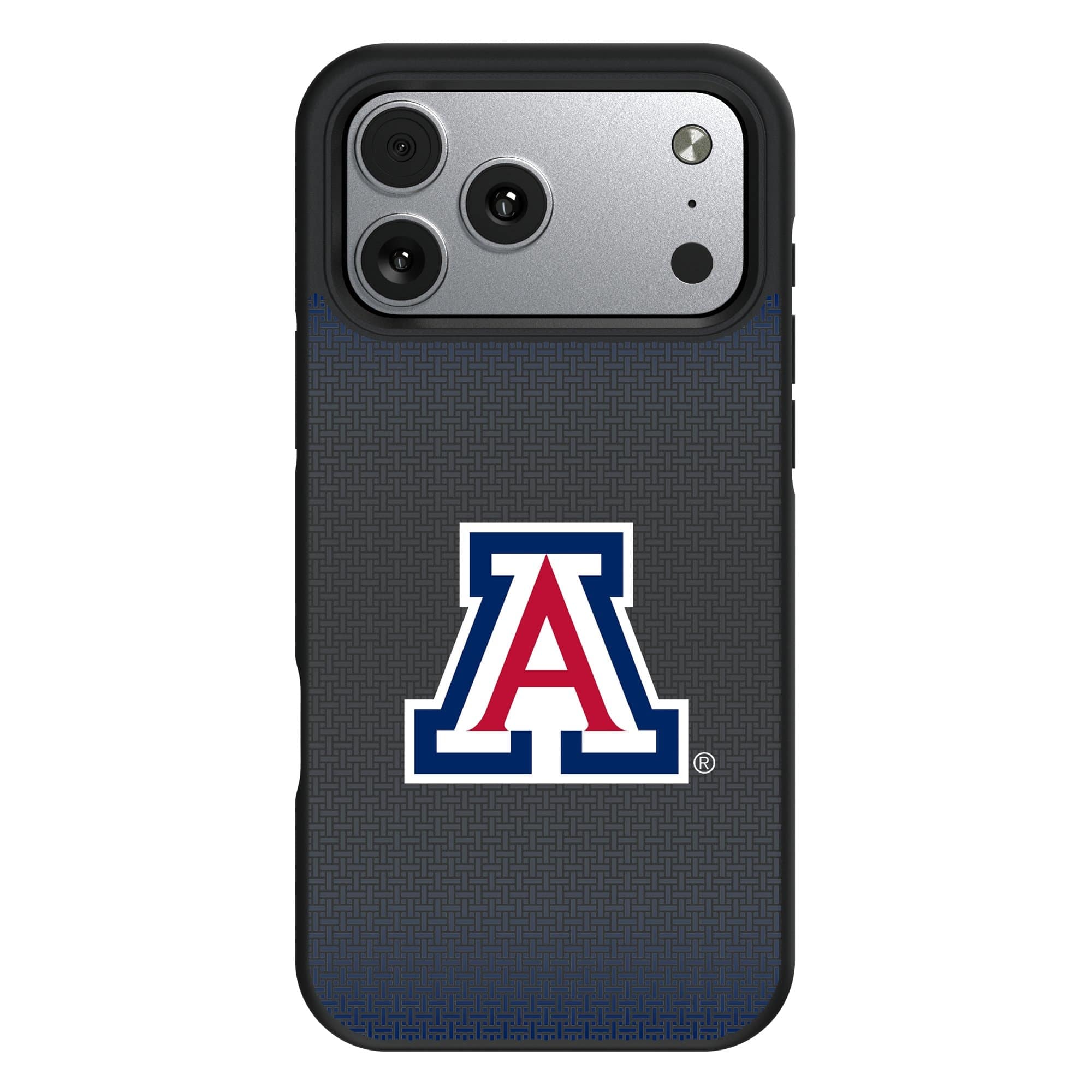 Front. Keyscaper - Arizona Wildcats Bump Case with 8.2ft Drop Protection - 16 Pro Max - Black.