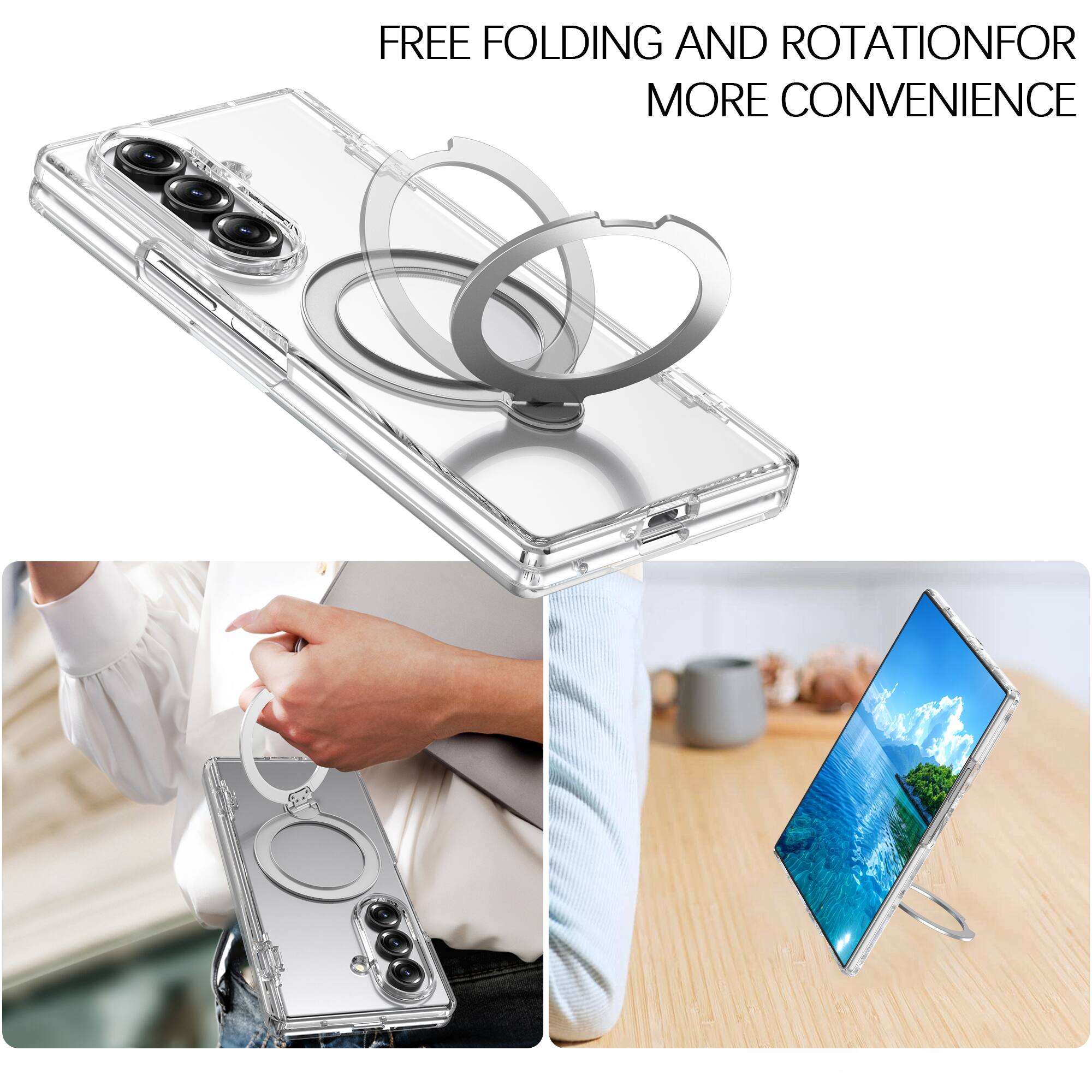 FREE FOLDING AND ROTATION FOR MORE CONVENIENCE