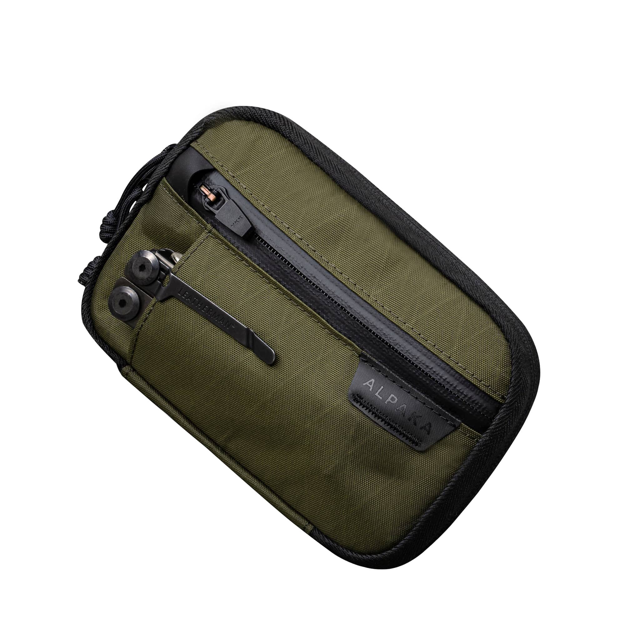 ALPAKA - Admin Pouch Pro - Compact EDC Organizer with Modular Carry Options - Olive Green X-Pac X42