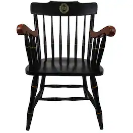 Jardine - Yale Bulldogs Captain's Chair with Cherry Arms - Black