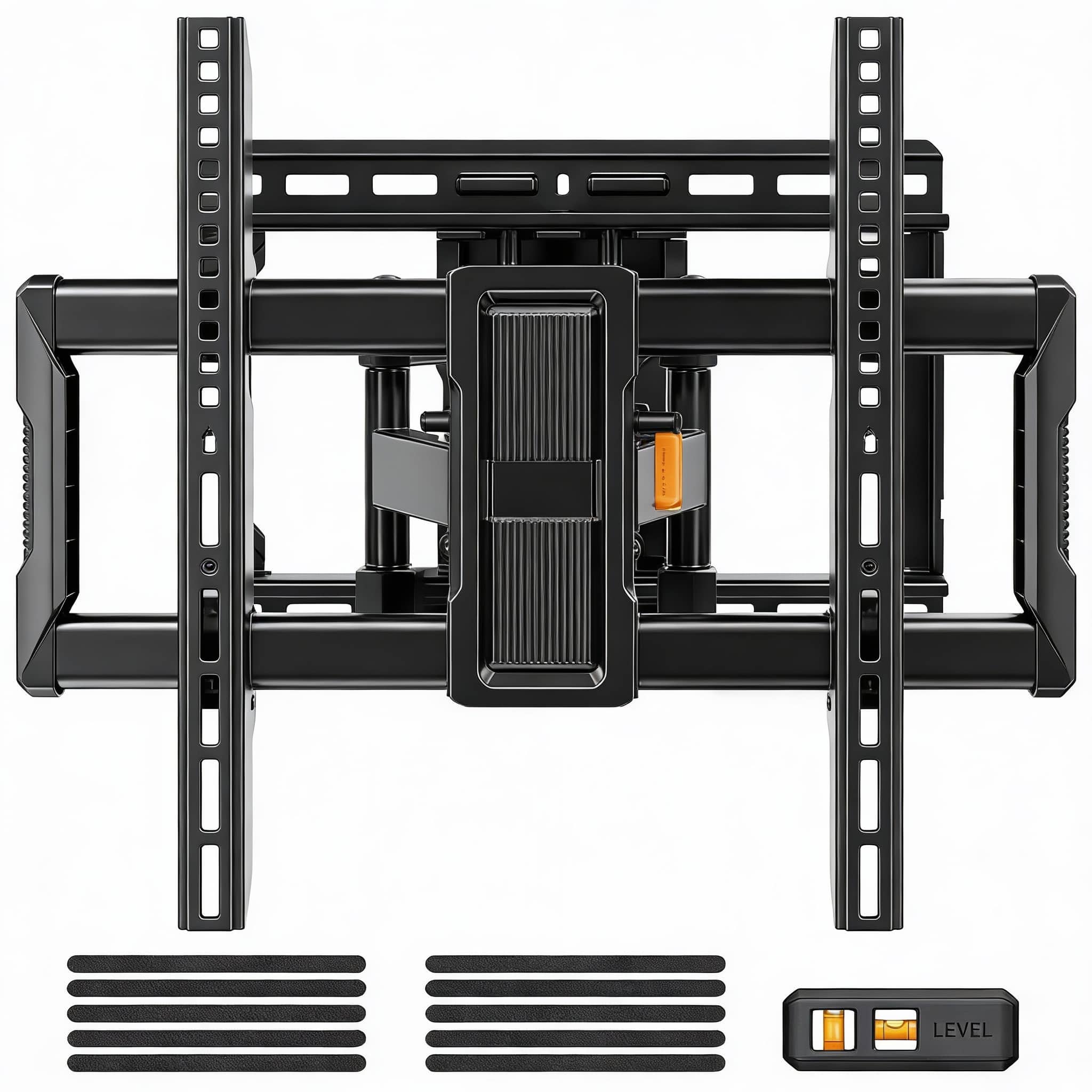 Frangdom - UL Full-Motion Wall Mount 42-97" TVs 132 lbs Wood Stud VESA 600x400 - BLACK M-Fits 42-97" TVs / Max 16" Wood Stud