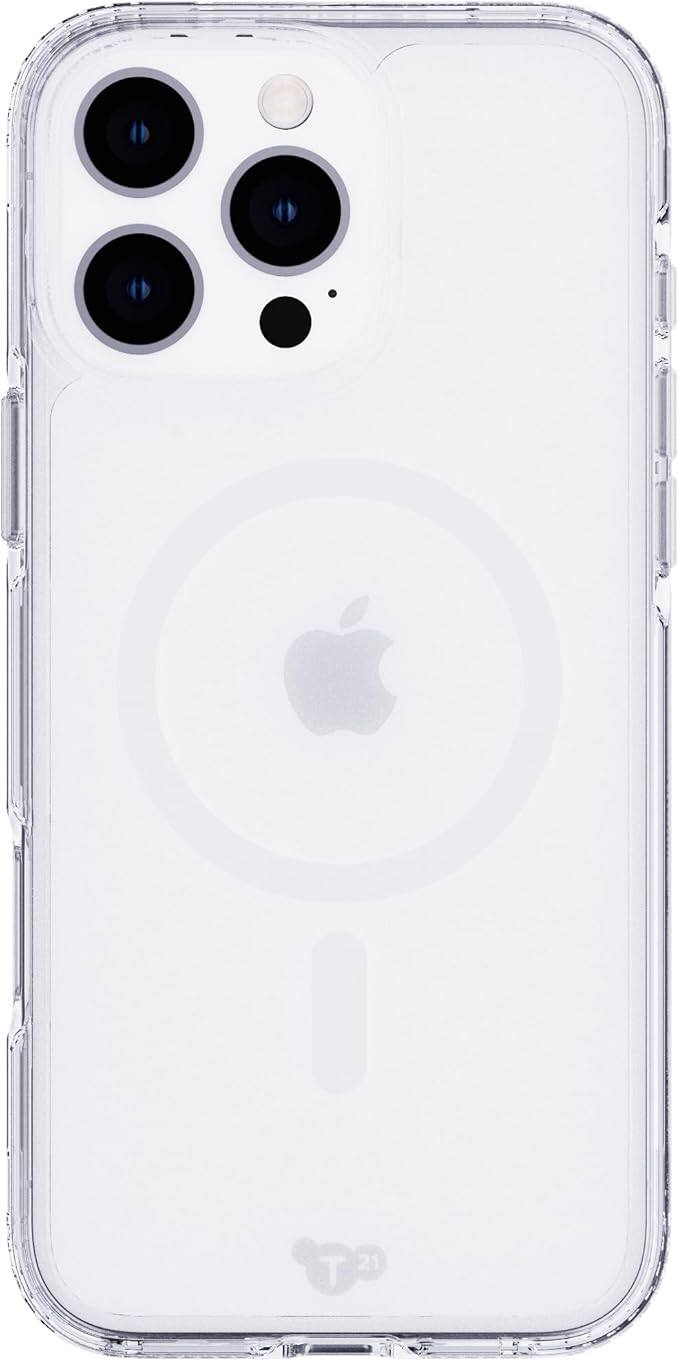 Angle. Tech21 - Tech21 EvoClear MagSafe Case for iPhone 16 Pro Max - Clear - Clear.