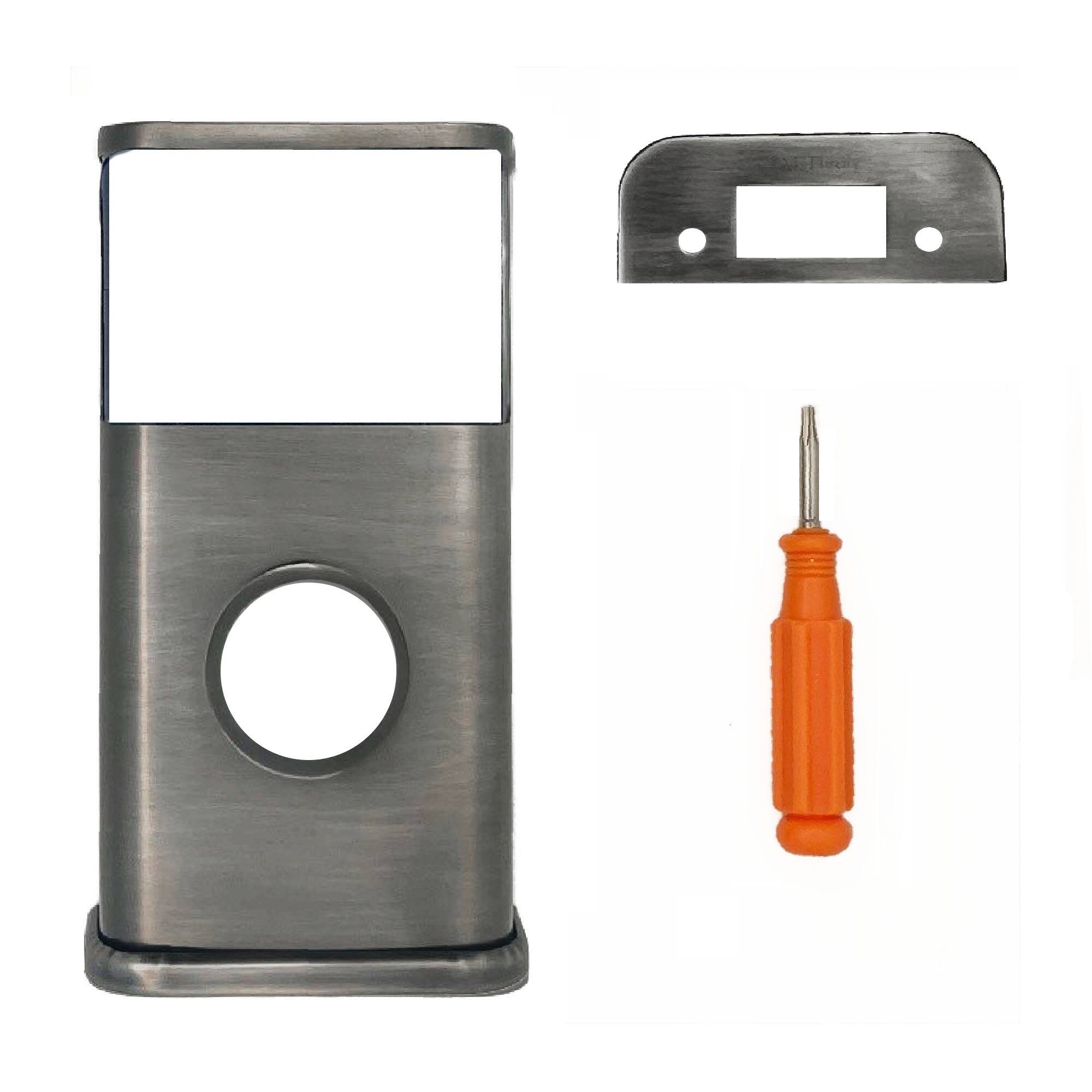 Back. Michael Healy - Traditional Video Doorbell Cover (Ring 2nd Gen) - Antique Pewter.