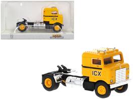1950 Kenworth Bullnose Truck Tractor Yellow with Black Stripes "ICX" 1/87 (HO) Scale Model Car by Brekina - Yellow and Black