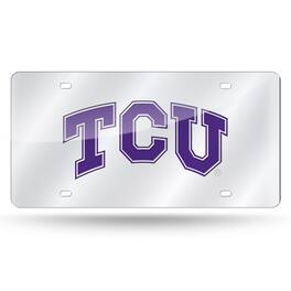 Rico Industries - TCU Horned Frogs Mirrored Laser Cut License Plate Laser Tag - Multi