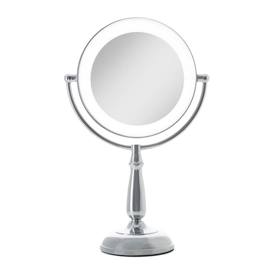 Zadro - LED Lighted Makeup Mirror with Touch Control and Magnification Options 5X, 10X, 12X - Chrome
