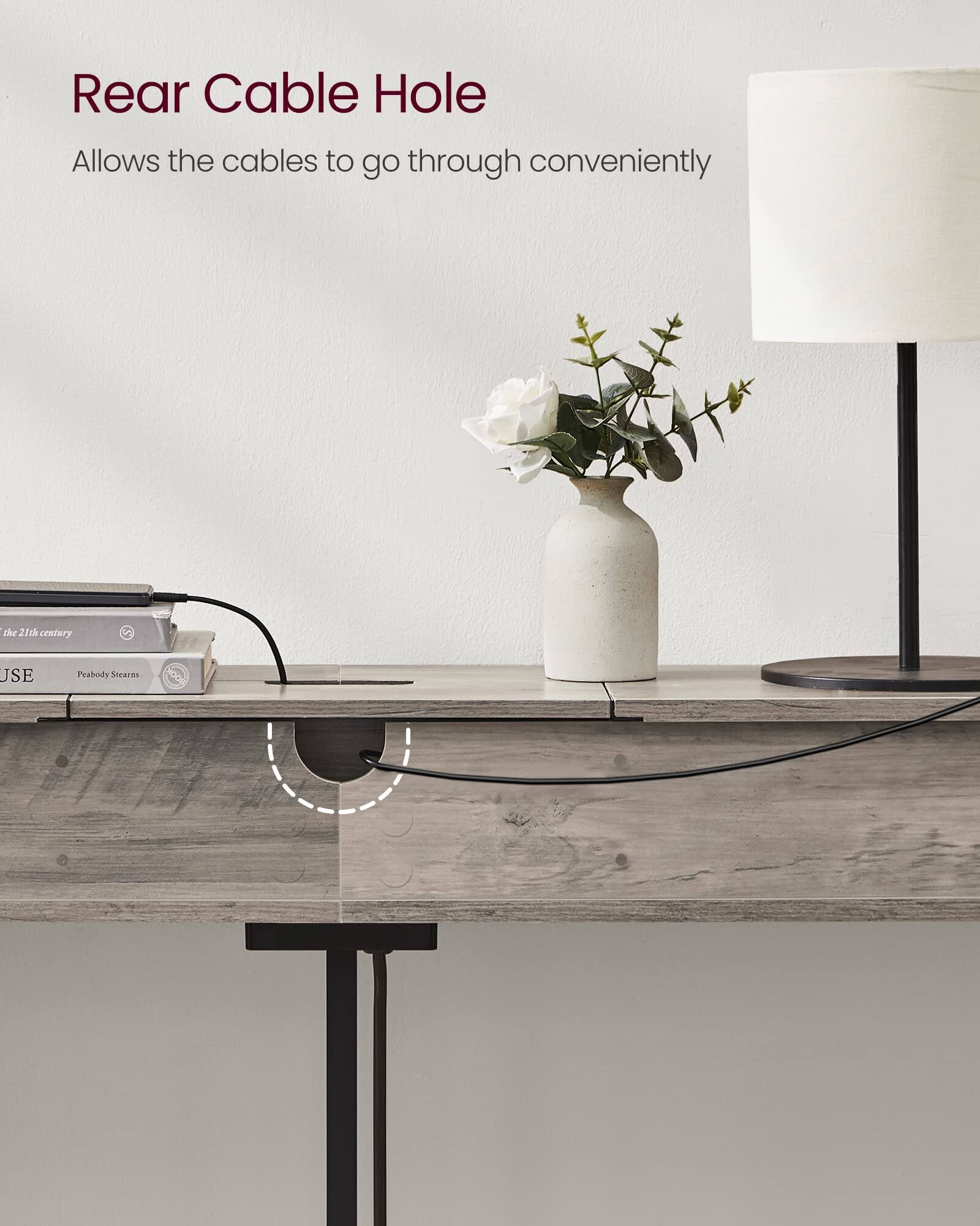 Rear Cable Hole  
Allows the cables to go through conveniently