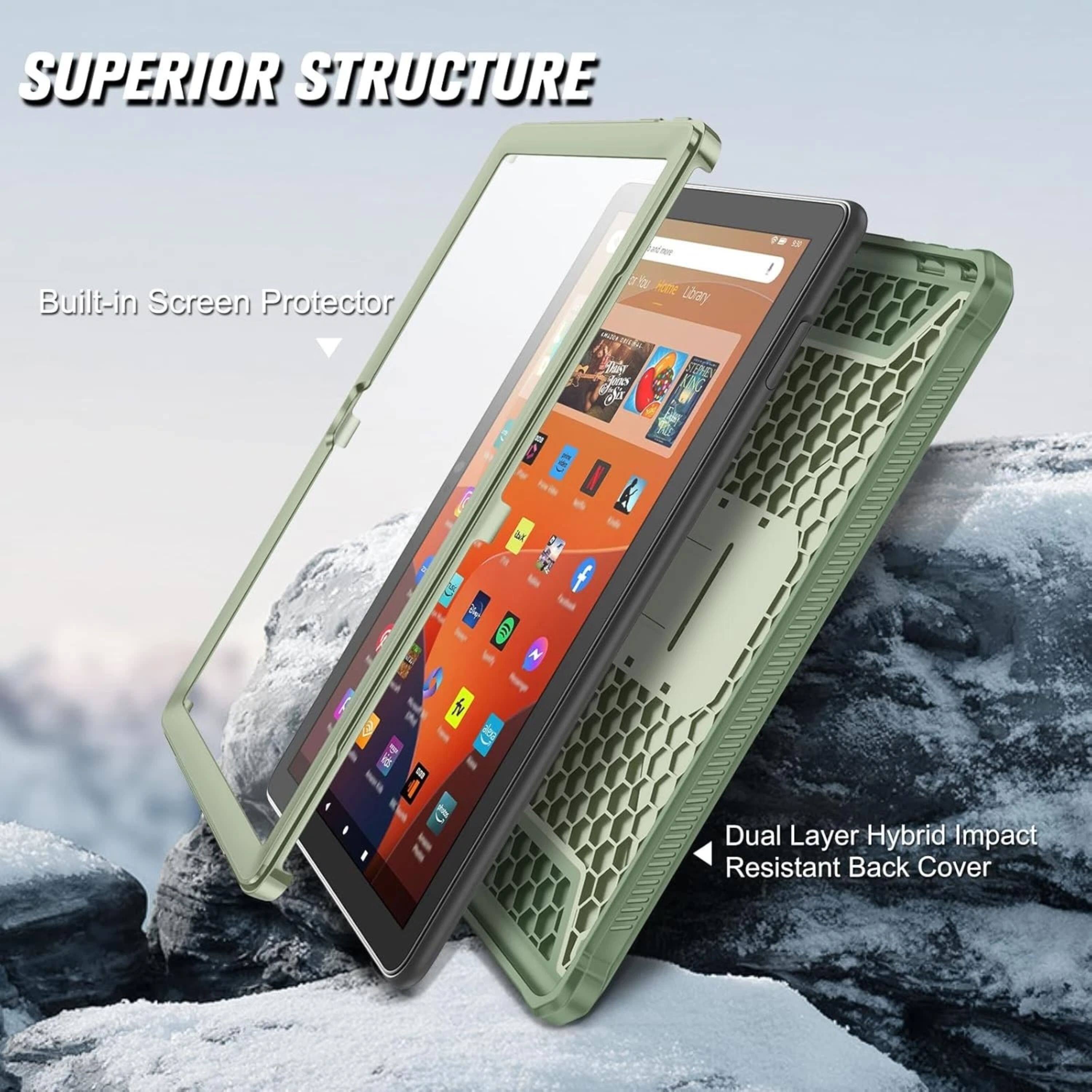 SUPERIOR STRUCTURE  
Built-in Screen Protector  
Dual Layer Hybrid Impact Resistant Back Cover