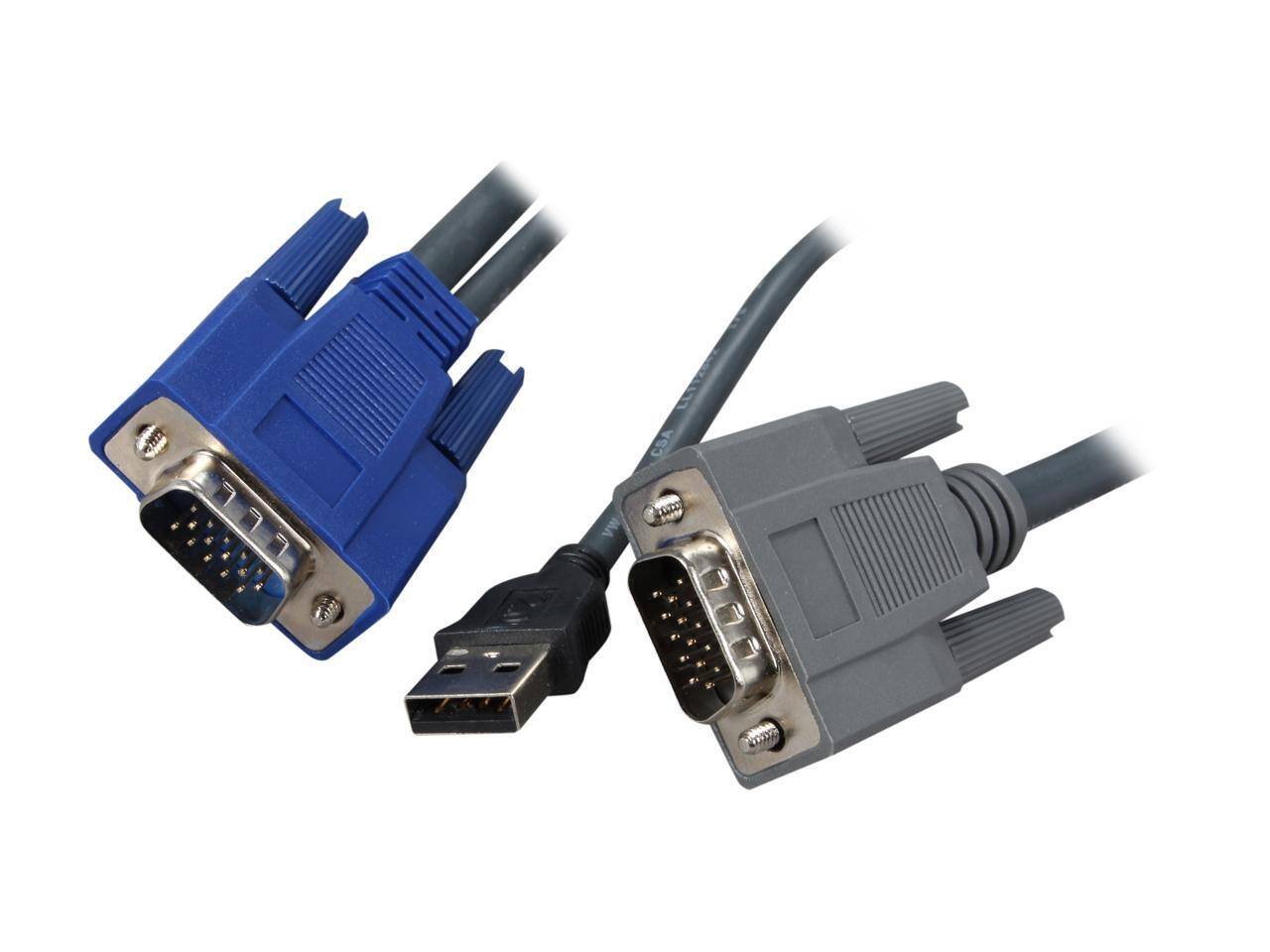 Front. StarTech.com - StarTech.com 6 ft. Ultra-Thin USB VGA 2-in-1 KVM Cable SVUSBVGA6.