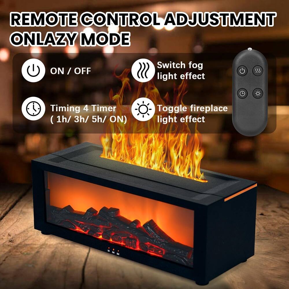 REMOTE CONTROL ADJUSTMENT ON LAZY MODE

- ON / OFF
- Switch fog light effect
- Timing 4 Timer (1h/ 3h/ 5h/ ON)
- Toggle fireplace light effect