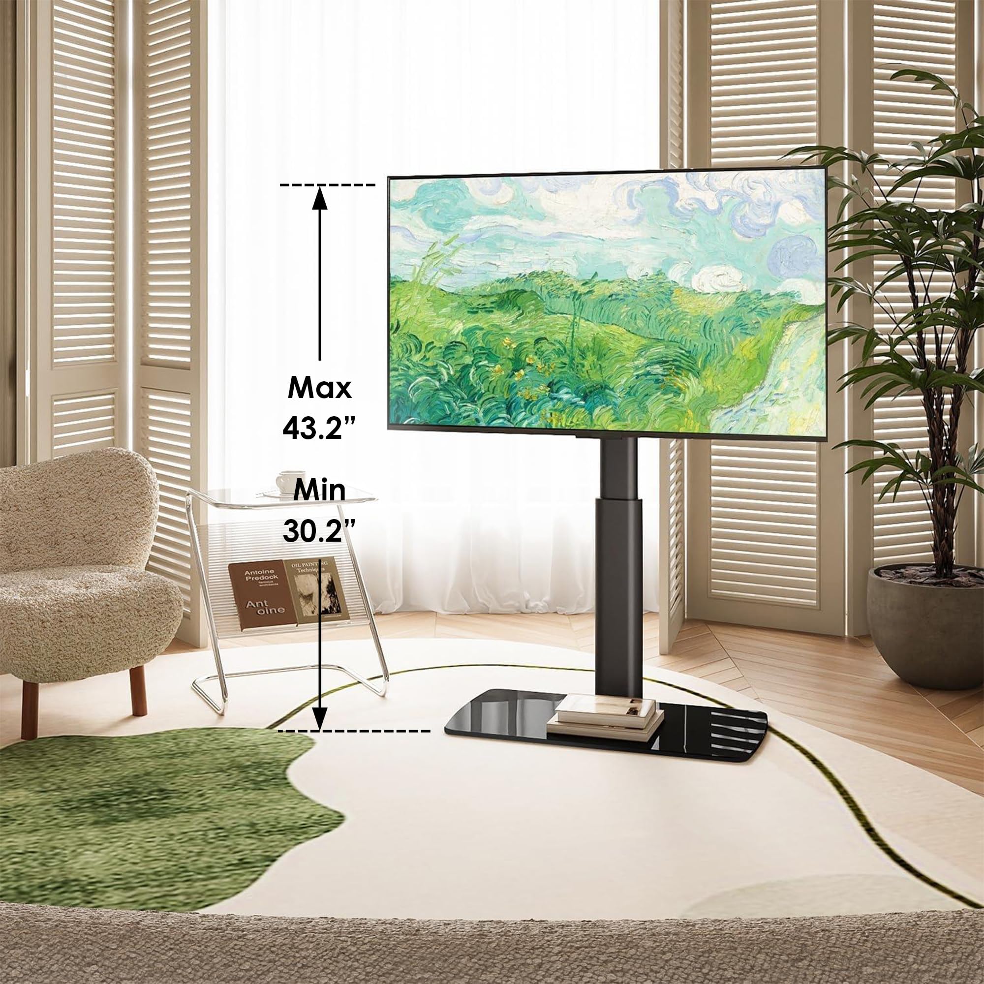 Max 43.2"  
Min 30.2"