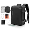 VEVOR - Vacuum Travel Backpack, 35L, Vacuum Seal Compression Travel Backpack with Air Pump, Multiple Pockets & Compartments - Black