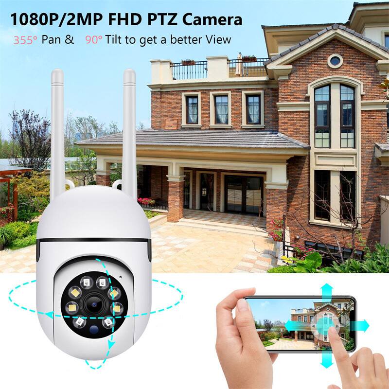 1080P/2MP FHD PTZ Camera  
355° Pan & 90° Tilt to get a better View