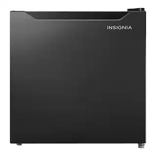 Front. Insignia™ - 1.7 Cu. Ft. Mini Fridge with Door Storage and ENERGY STAR Certification - Black.