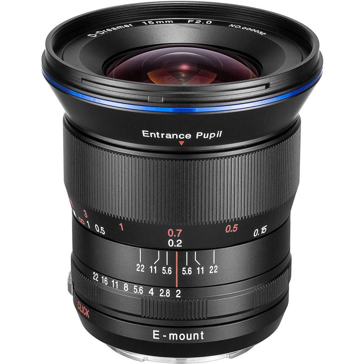 15mm F2.0 D-Dreamer  
0.000032  
Entrance Pupil  
3 0 1 0.5  
1  
0.7 0.2  
0.5 0.15  
22 11 5.6 5.6 11 22 22 16 11 8 5.6 4 2.8 2 CLICK E-mount