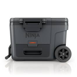 Ninja - FrostVault 45qt Wheeled Cooler with Cold Dry Zone - Charcoal Gray