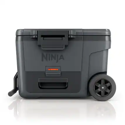 Front. Ninja - Ninja FrostVault 45qt Wheeled Cooler with Cold Dry Zone, Charcoal Gray - Charcoal Gray.