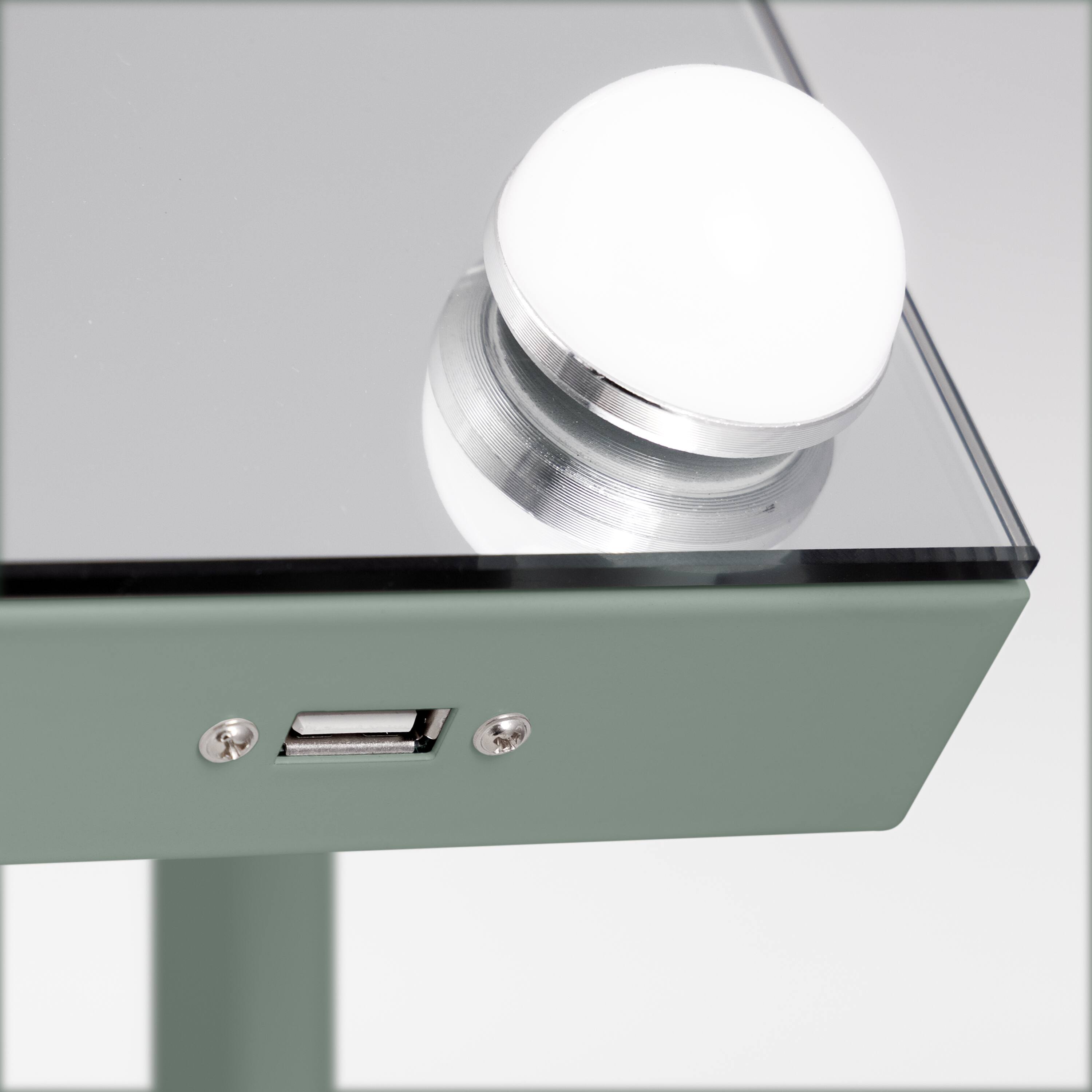 Alt View 2. Zadro - Zadro Hollywood Makeup Mirror - 25" x 20" - 15 LED Light Bulbs with Dimmable Brightness - Dark Green.