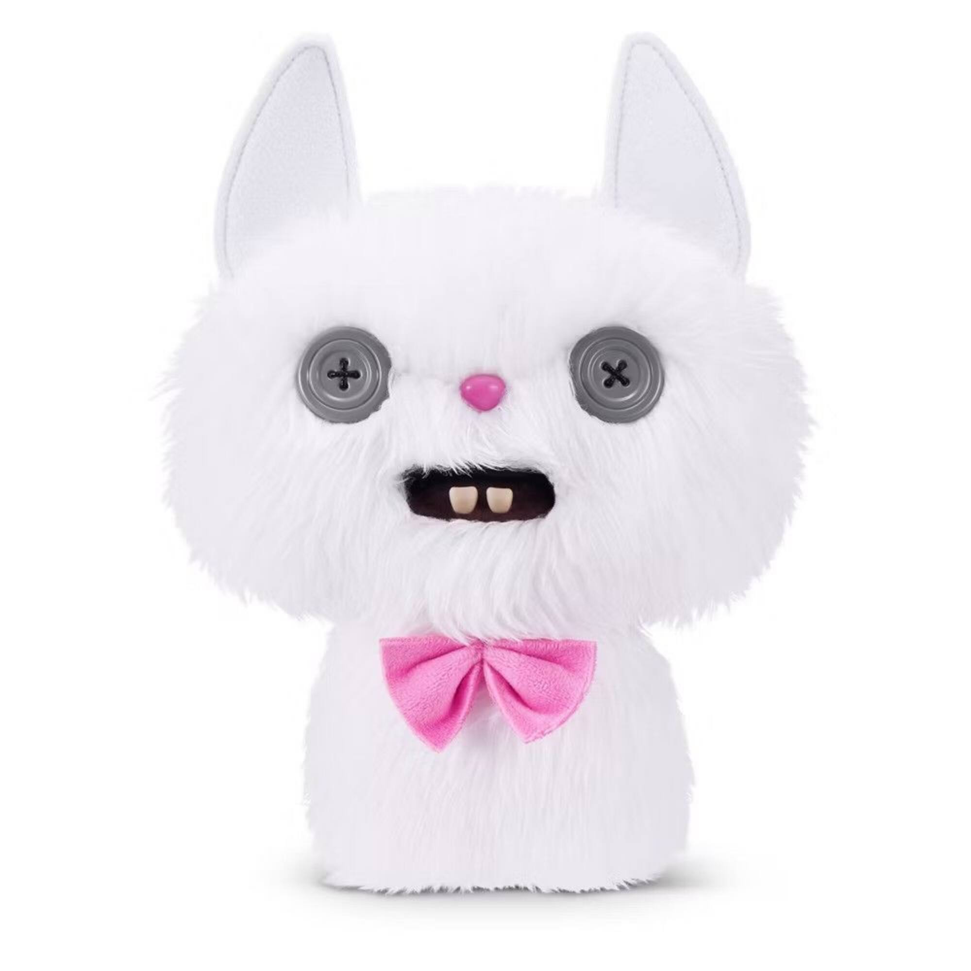 Alt View 1. Fuggler - Zuru Fuggler Alley Cats Cheeze White 9 Inch Plush Toy - White.