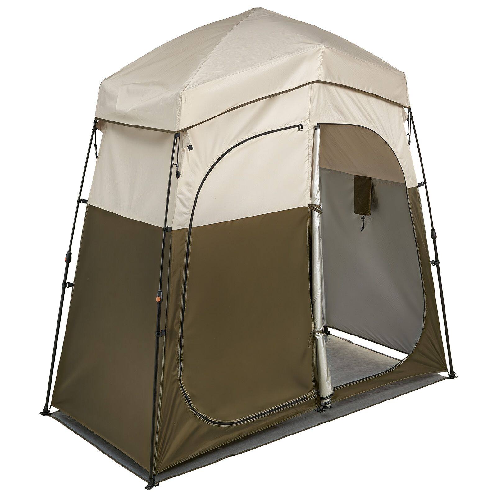 Alt View 3. Loheer - Loheer Camping Shower Tent 2-Room Foldable Portable Privacy Tent Changing Room Water Resistant for Beach Fishing - Green.