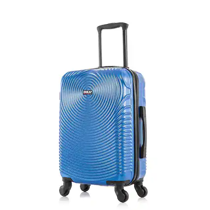 Front. DUKAP - Inception Lightweight Hardside Spinner Luggage 20" Carry-On - BLUE.