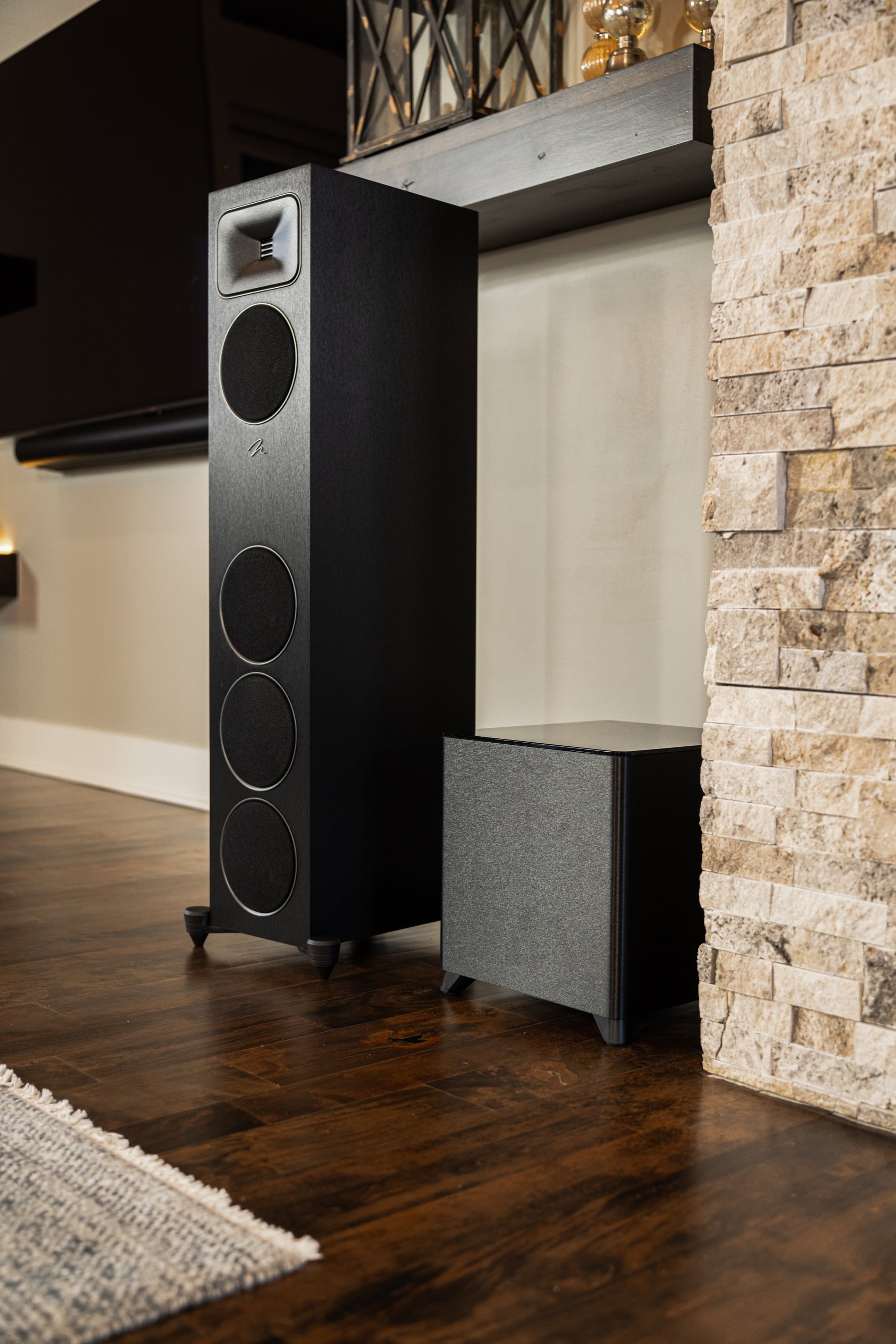 Alt View 12. MartinLogan - Dynamo Foundation 10, 10” Sealed, Powered Subwoofer, with Magnitude MT-400 Amplifier, DSP-Optimized, and Wireless Ready - Brushed Black.