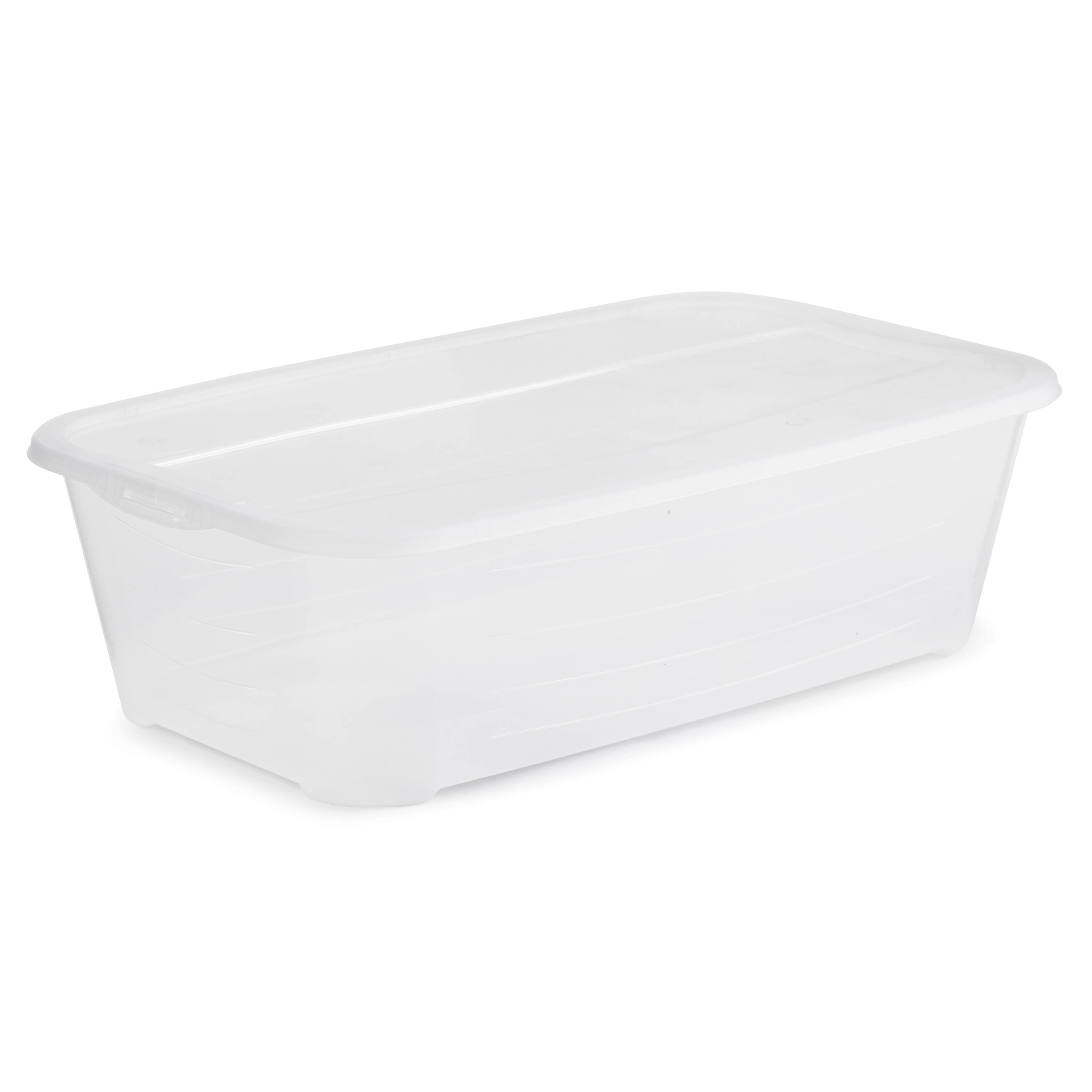 Life Story - Durable 5.7-Liter Clear Shoe & Closet Storage Box Container (12 Pack)
