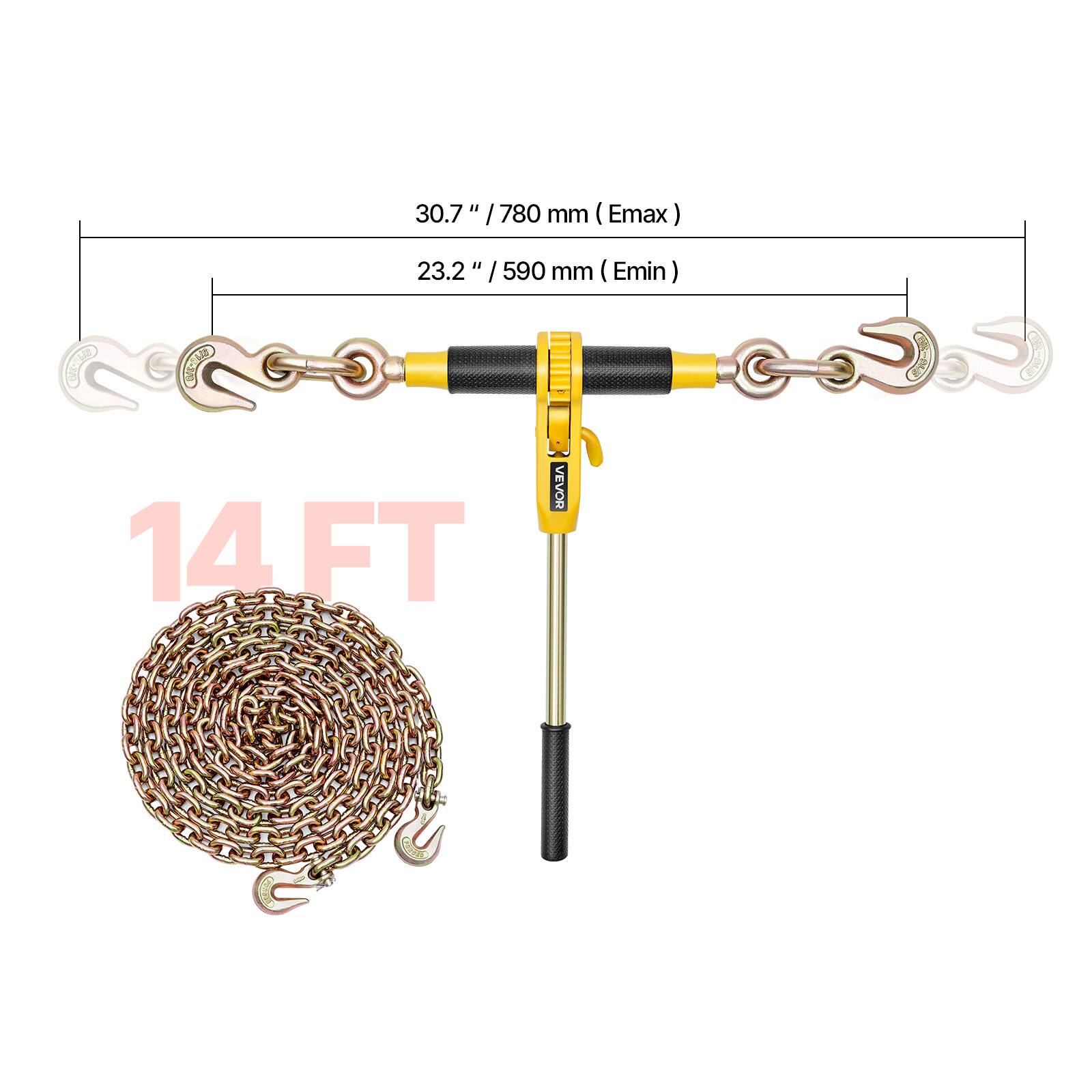 30.7" / 780 mm (Emax)  
23.2" / 590 mm (Emin)  
14 FT  
VEVOR